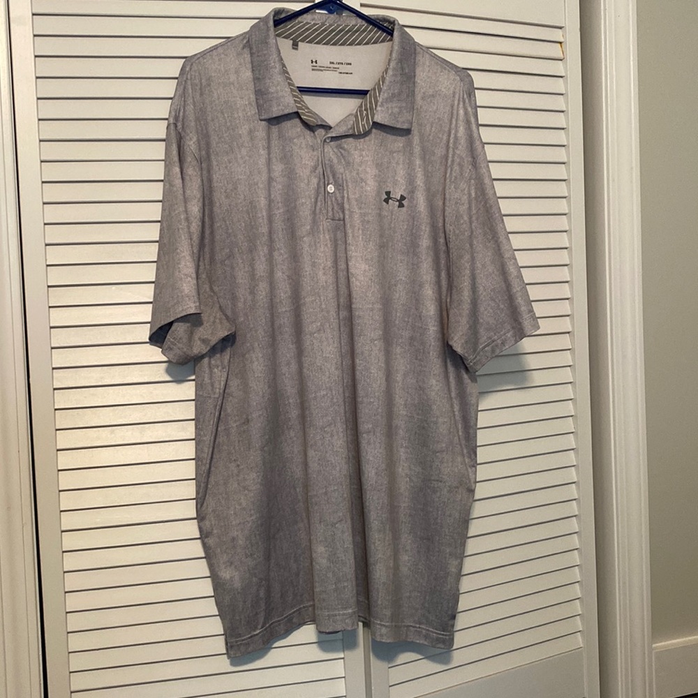 Under Armour Heatgear 2XL Loose Golf Polo in Gray color